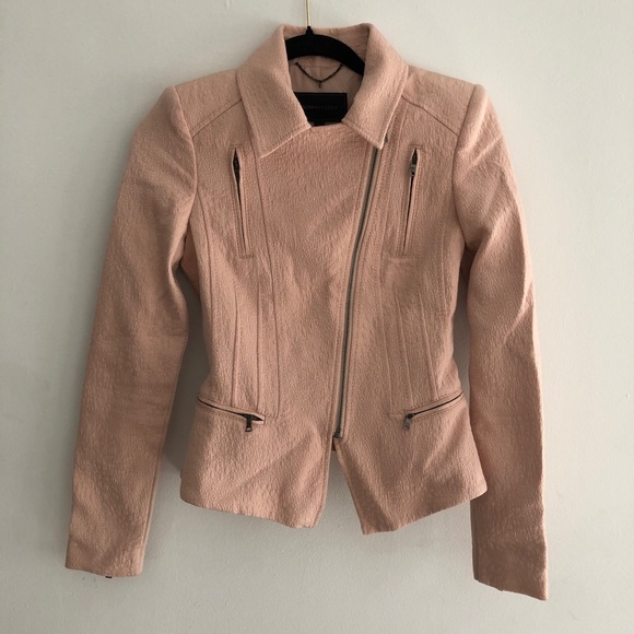 BCBGMaxAzria Boe Moto Pink Jacket Size XS - Picture 3 of 8